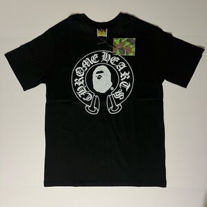 Chrome X Bape Black Graphic T-Shirt